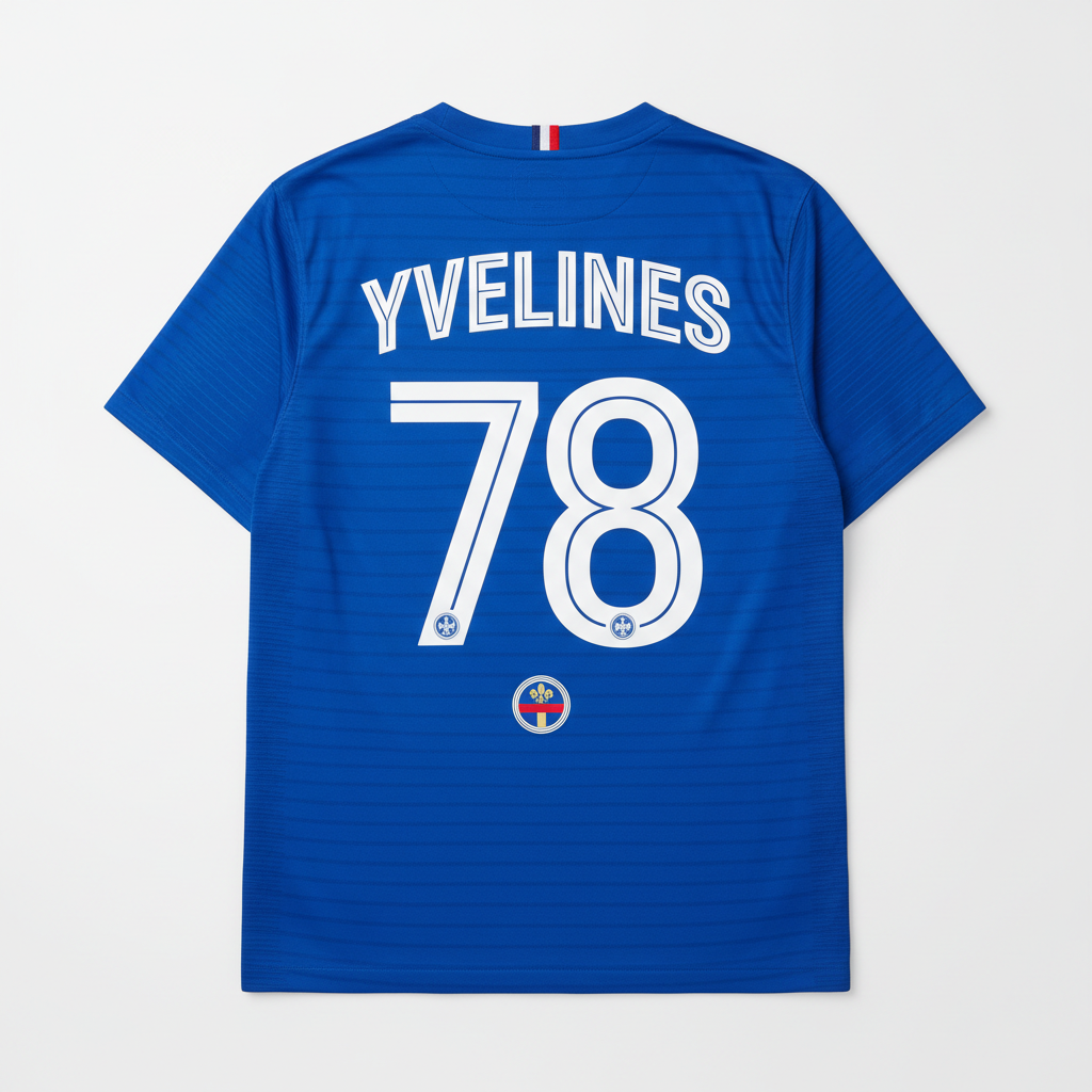 Maillot Yvelines France 2026 - vue dos fond blanc
