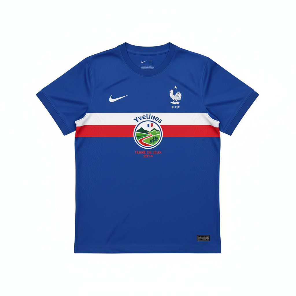 Maillot Yvelines France 2026 - vue face fond blanc